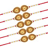 Gold Color Combo Of 5 Pieces Rakhi (RKH369CMB)