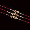 White Color Combo Of 3 Pieces Rakhi (RKH378CMB)