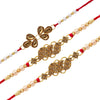 Gold Color Combo Of 3 Pieces Rakhi (RKH386CMB)