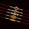 Assorted Color Combo Of 5 Pieces Rakhi (RKH393CMB)