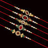 Assorted Color Combo Of 5 Pieces Rakhi (RKH394CMB)