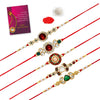 Assorted Color Combo Of 5 Pieces Rakhi (RKH396CMB)
