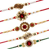 Assorted Color Combo Of 5 Pieces Rakhi (RKH398CMB)