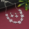 White Color Stone Necklace Set (STN139WHT)
