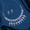 Silver Color Stone Necklace Set (STN181SLV)