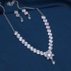 Silver Color Stone Necklace Set (STN183SLV)