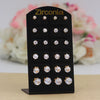 White Color Stud Earrings Combo Of 12 Pairs (STUD193CMB)