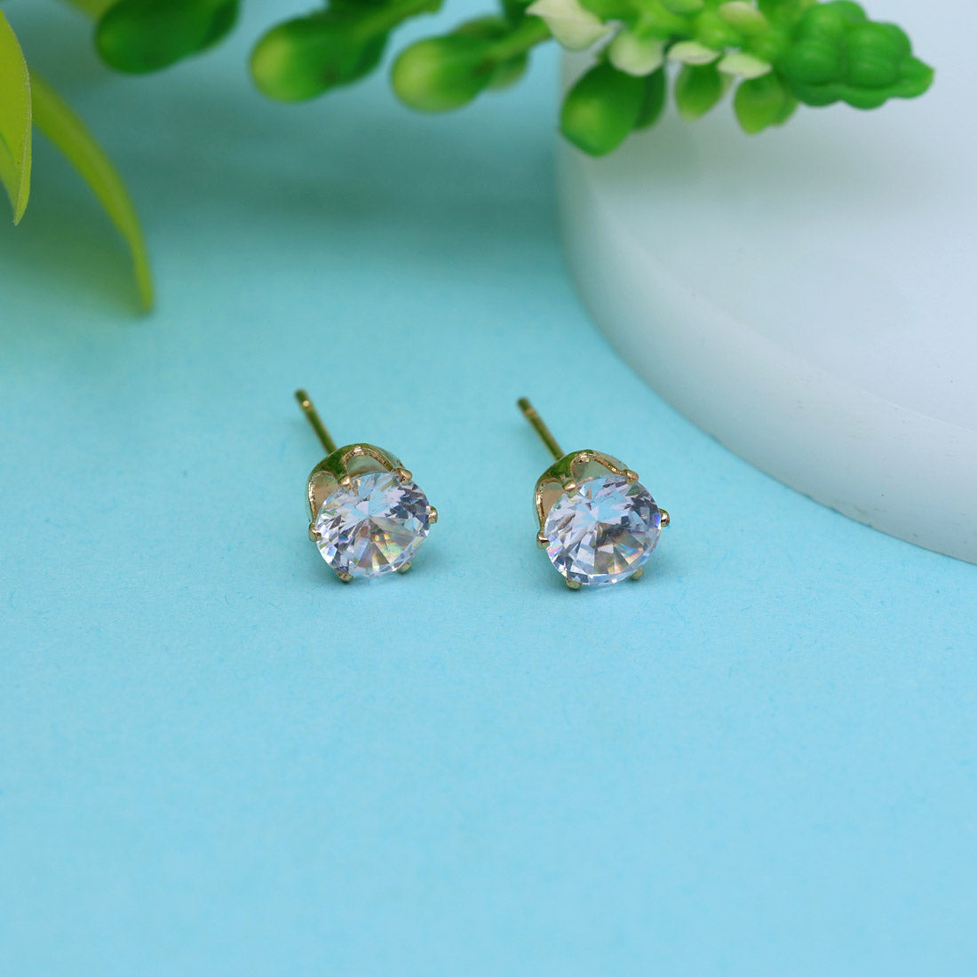 White Color Stud Earrings Combo Of 60 Pairs (STUD207CMB)