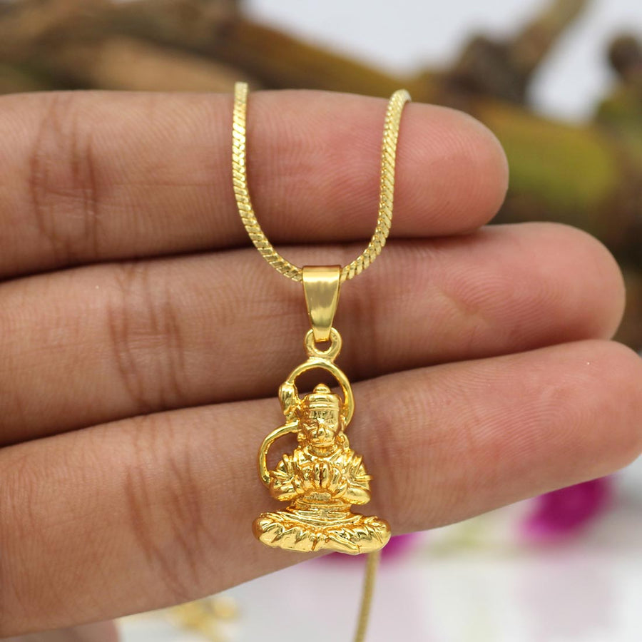 Gold pendant of lord on sale hanuman