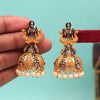 Gold Color Tample Earrings (TMPE286GLD)
