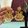 Gold Color Matte Gold Temple Earrings (TMPE292GLD)