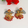 Rani Color Matte Gold Temple Earrings (TMPE292RNI)