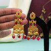 Rani Color Matte Gold Temple Earrings (TMPE295RNI)