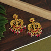 Rani Color Matte Gold Temple Earrings (TMPE296RNI)