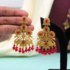 Rani Color Matte Gold Temple Earrings (TMPE299RNI)