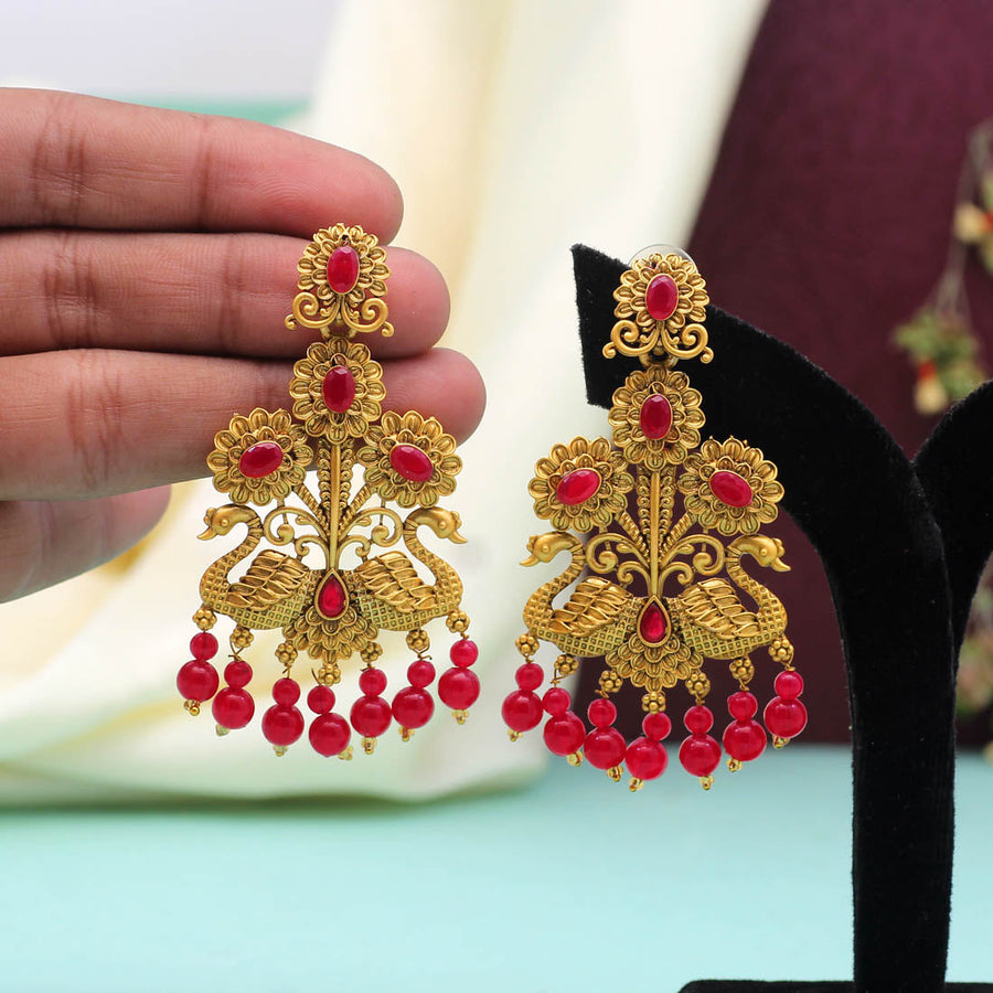 Buy India Earrings Temple Studs India Gold Earrings Big Stud Earrings  Temple Earrings South India Jewellery Gold Plated India Earrings Bollywood  Online in India - Etsy
