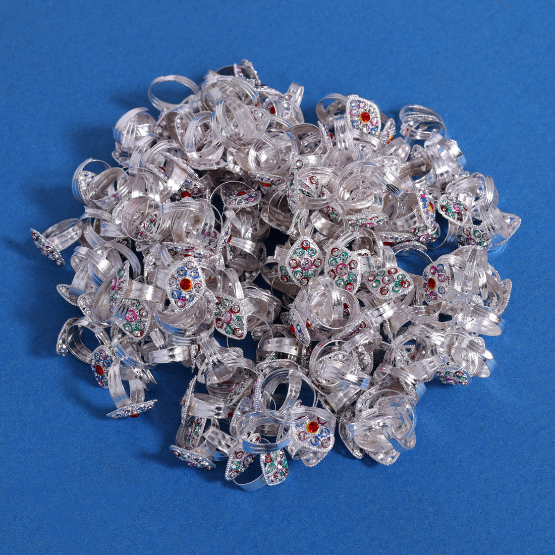 Assorted Color Toe Rings (Bichhiya) Combo Of 100 Pairs (TOER189CMB)