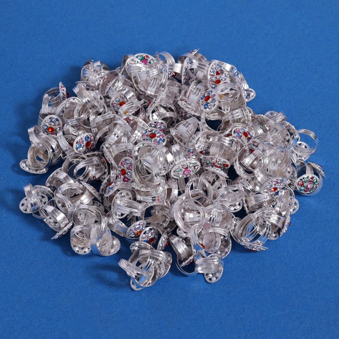 Assorted Color Toe Rings (Bichhiya) Combo Of 100 Pairs (TOER191CMB)