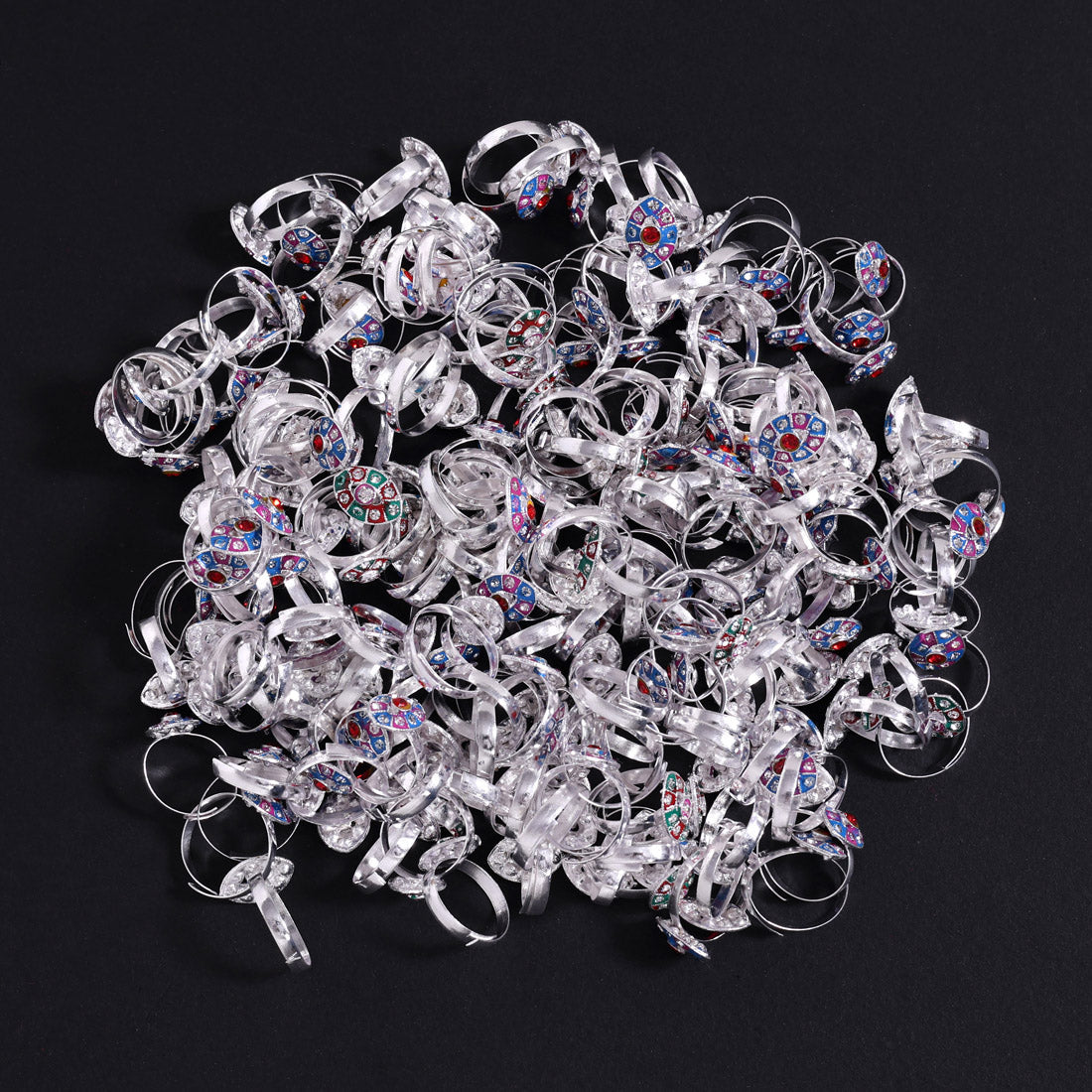 Assorted Color Toe Rings (Bichhiya) Combo Of 100 Pairs (TOER193CMB)