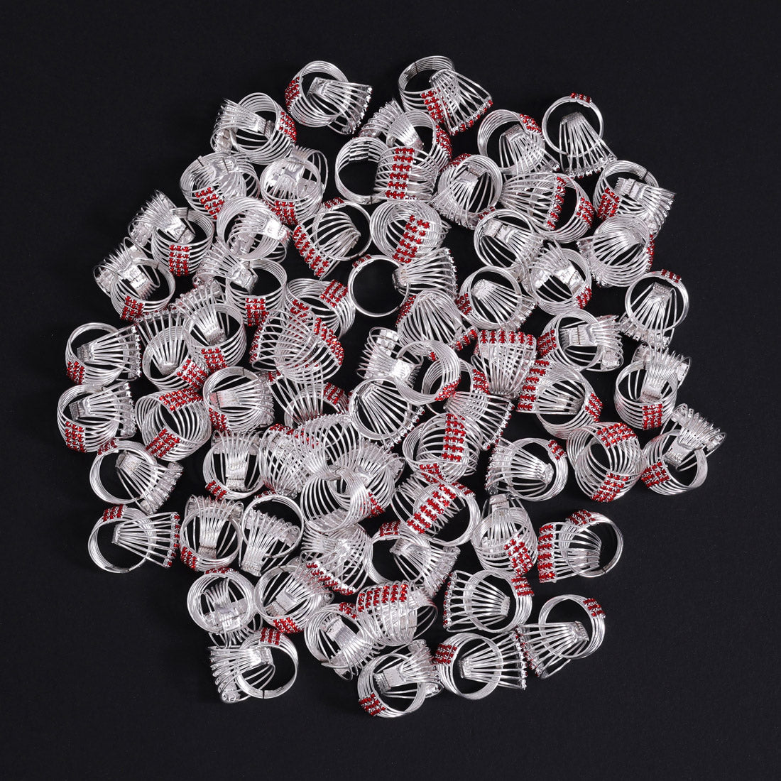 Red Color Toe Rings (Bichhiya) Combo Of 100 Pairs (TOER195CMB)
