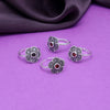 Multi Color Assorted Design Toe Rings (Bichhiya) Combo Of 2 Pairs (TOER209CMB)