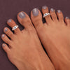 Multi Color Assorted Design Toe Rings (Bichhiya) Combo Of 3 Pairs (TOER217CMB)