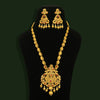 Maroon Color Matte Gold Temple Necklace Set (TPLN218MRN)