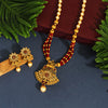 Maroon Color Matte Gold Necklace Set (TPLN229MRN)