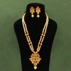 Gold Color Matte Gold Necklace Set (TPLN231GLD)