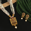 Maroon Color Matte Gold Necklace Set (TPLN237MRN)