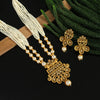 Gold Color Matte Gold Necklace Set (TPLN243GLD)
