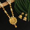 Gold Color Matte Gold Necklace Set (TPLN245GLD)