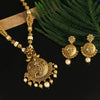 Gold Color Matte Gold Necklace Set (TPLN248GLD)