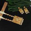 Rani Color Matte Gold Temple Temple Necklace Set (TPLN250RNI)