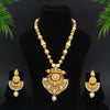Gold Color Rajwadi Matte Gold Necklace Set (TPLN257GLD)