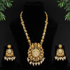 Gold Color Rajwadi Matte Gold Temple Necklace Set (TPLN262GLD)