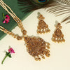 Gold Color Matte Gold Necklace Set (TPLN265GLD)