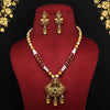 Maroon Color Matte Gold Necklace Set (TPLN273MRN)