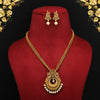 White Color Matte Gold Necklace Set (TPLN283WHT)