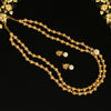 Gold Color Rajwadi Matte Gold Necklace Set (TPLN288GLD)
