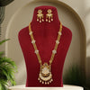 Gold Color Vilandi Kundan Rajwadi Matte Gold Necklace Set (TPLN324GLD)