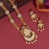 Gold Color Vilandi Kundan Rajwadi Matte Gold Necklace Set (TPLN324GLD)