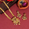 Rani Color Vilandi Kundan Matte Gold Temple Necklace Set (TPLN326RNI)