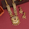 Rani Color Vilandi Kundan Matte Gold Temple Necklace Set (TPLN331RNI)
