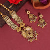 Rani Color Kundan Matte Gold Temple Necklace Set (TPLN332RNI)