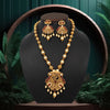 Rani Color Matte Gold Temple Necklace Set (TPLN406RNI)