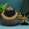 Maroon Color Matte Gold Rajwadi Temple Necklace Set (TPLN415MRN)