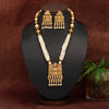 Gold Color Matte Gold Rajwadi Temple Necklace Set (TPLN445GLD)