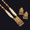 Gold Color Matte Gold Rajwadi Temple Necklace Set (TPLN445GLD)