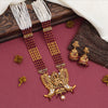 Rani Color Matte Gold Temple Necklace Set (TPLN586RNI)